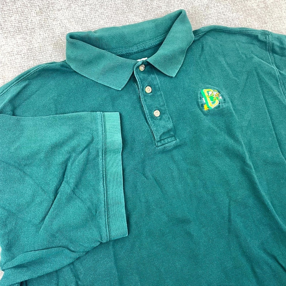 Gear Polo Shirt Mens 2XL Green Cotton Oregon Ducks NCAA Football Logo Athleisure